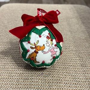 Hand made Cindy Lou who quilted ornament.